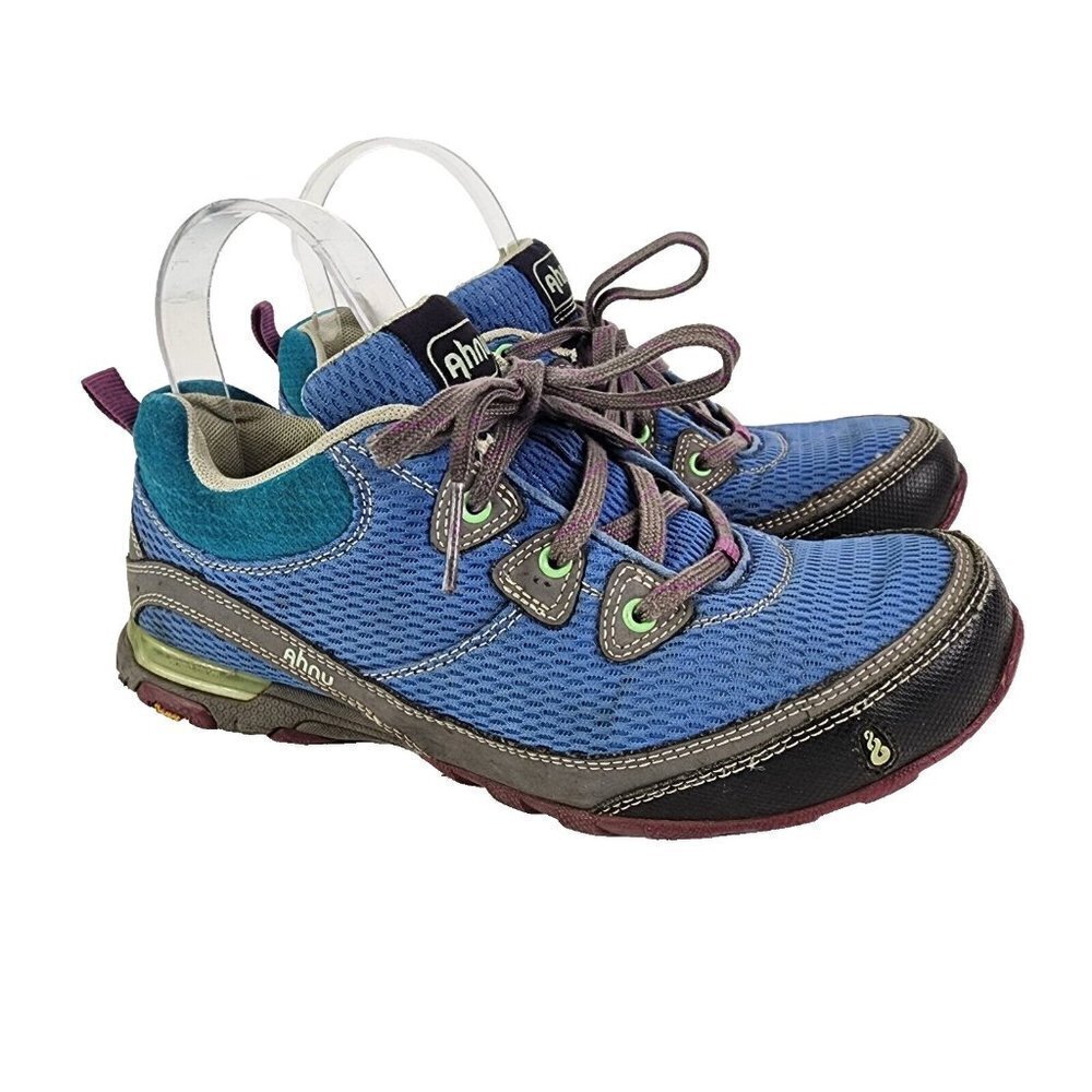 Ahnu Shoes Women's 6.5 Sugarpine Blue Gray Outdoor‎ Trail Vibram Bottoms